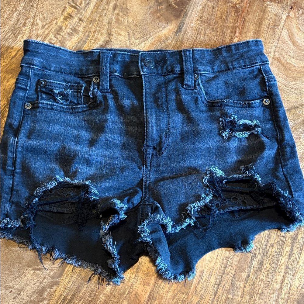 American Eagle Black Next Level Stretch Shorts size 4